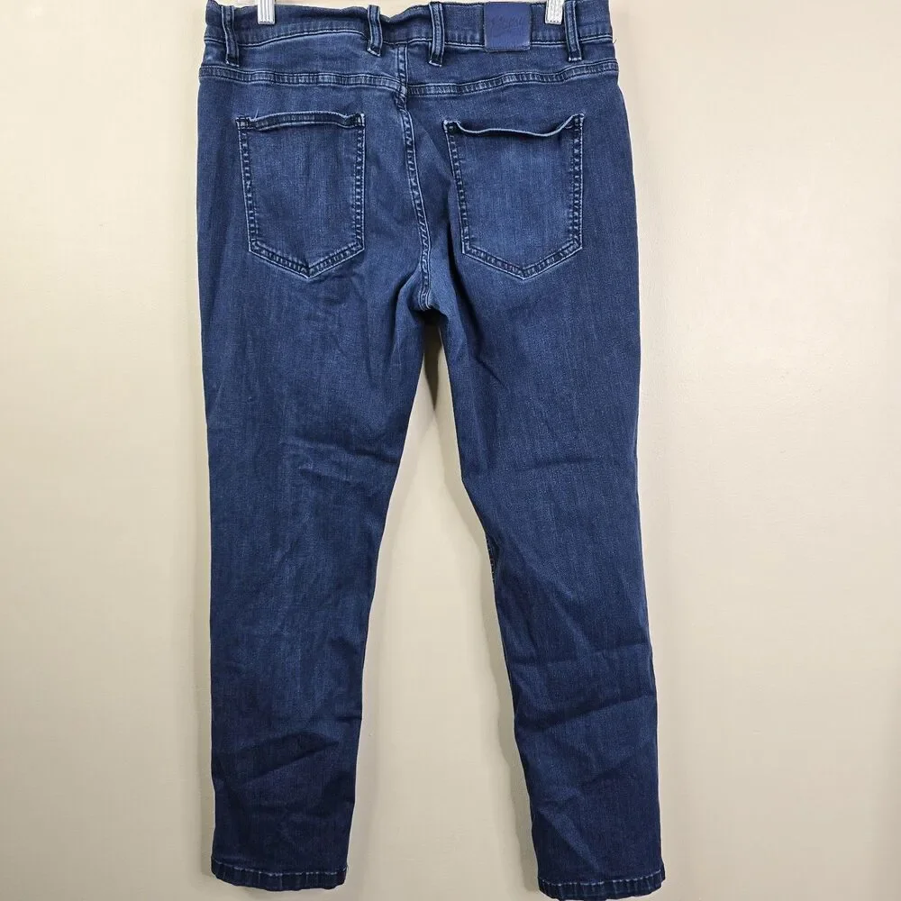 Mugsy Jeans Mens Slim Straight Dark Wash Jeans 32x28